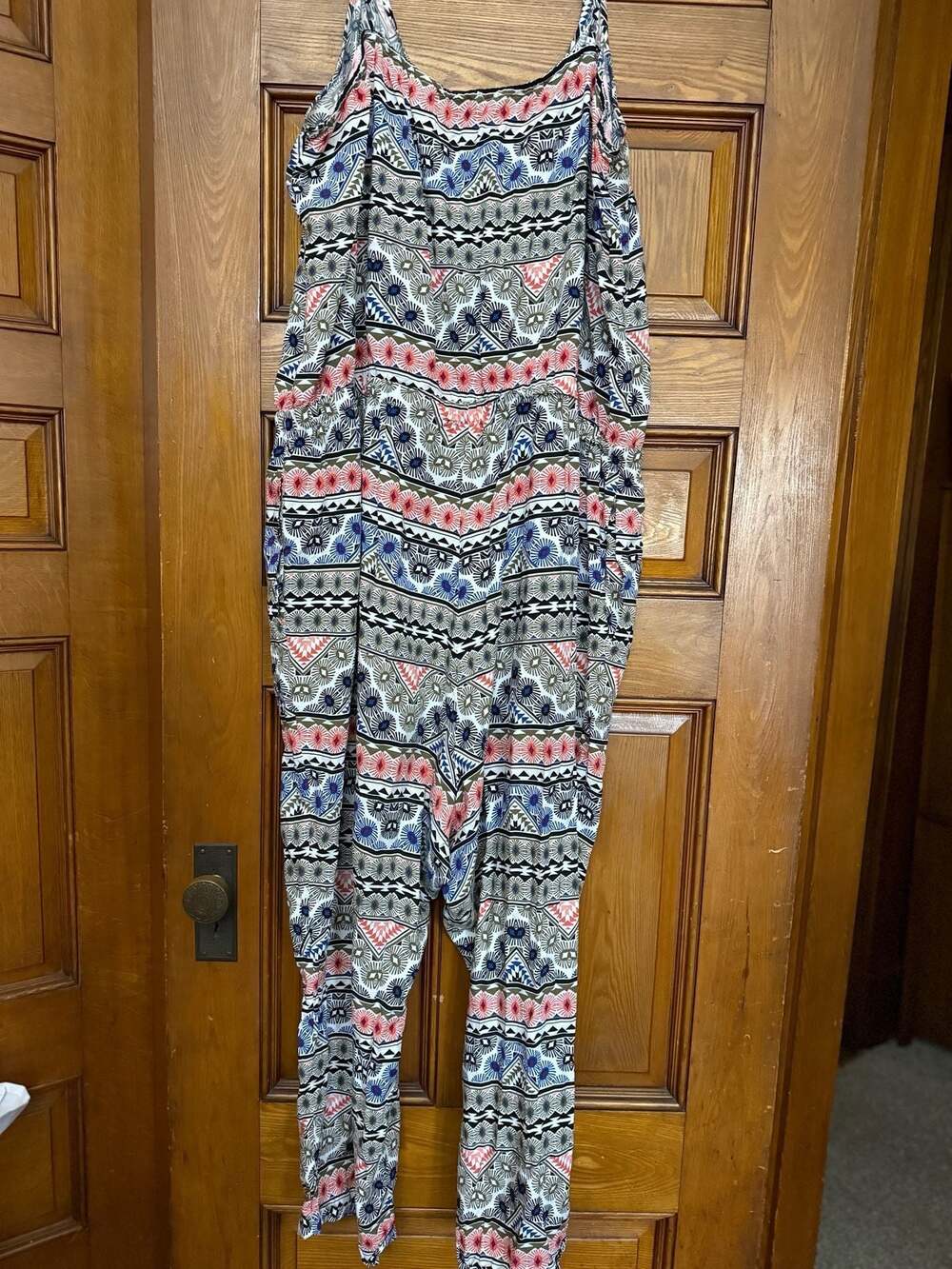 Old Navy Plus Size 4X Tribal Geometric Print Cami Jumpsuit - Picture 2 of 6